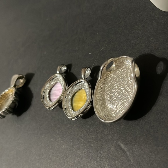 SILVER FOXTAIL CHAIN WITH 4 PENDANTS BUNDLE - Picture 11 of 11